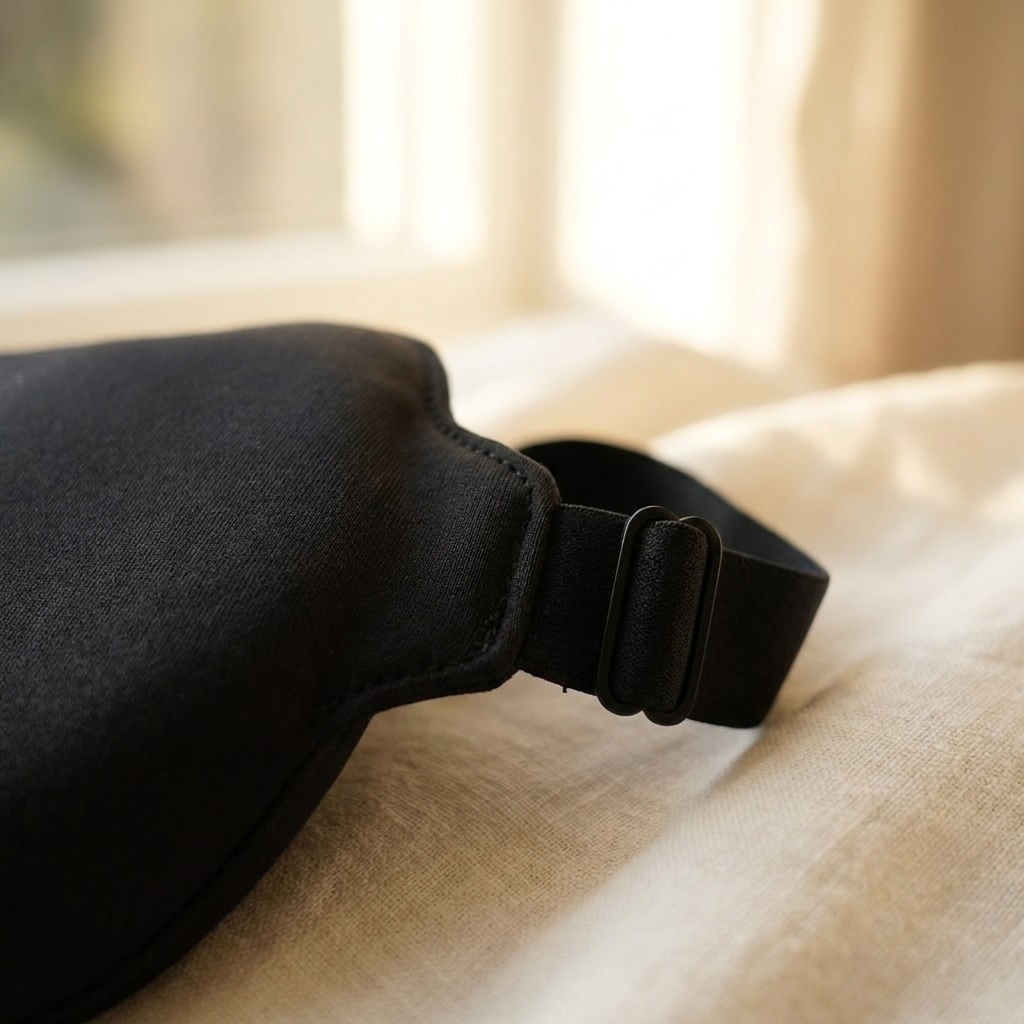 Close-up of the SleepVault soft no-velcro adjustable strap